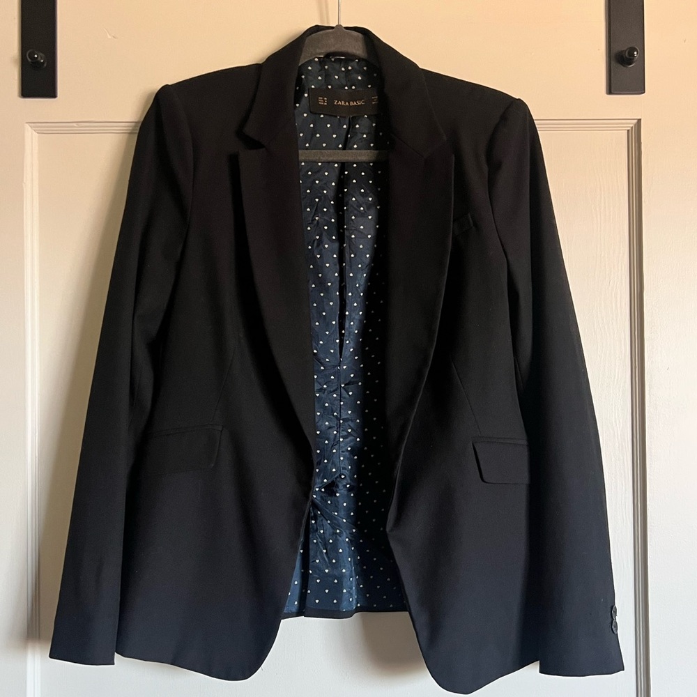 Black Zara Basics Blazer